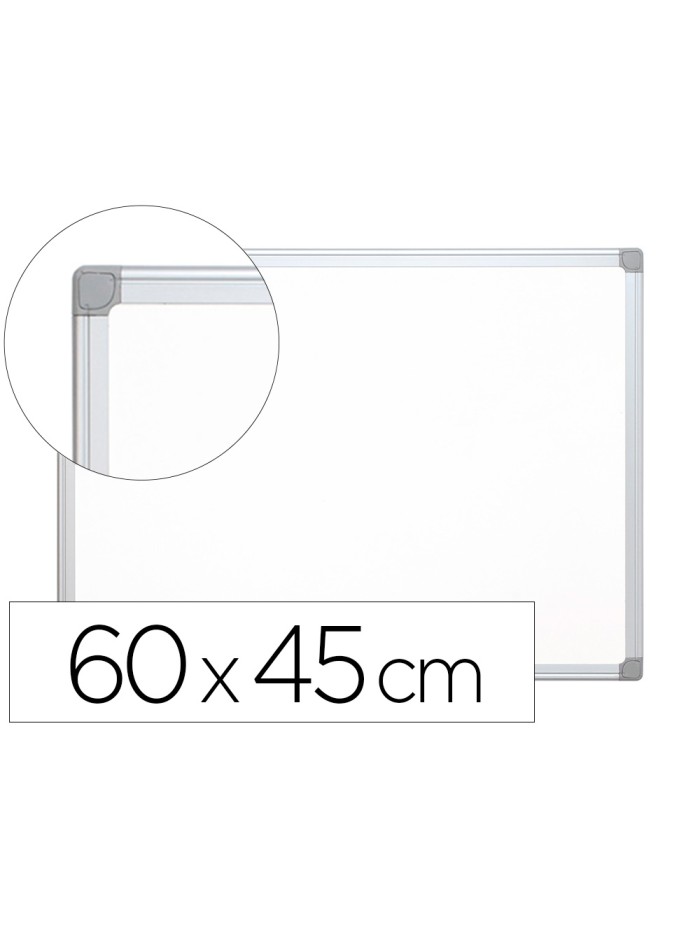 Pizarra blanca q-connect lacada magnetica marco aluminio 60x45 cm Pizarra blanca q-connect lacada magnetica marco aluminio 60x45 cm