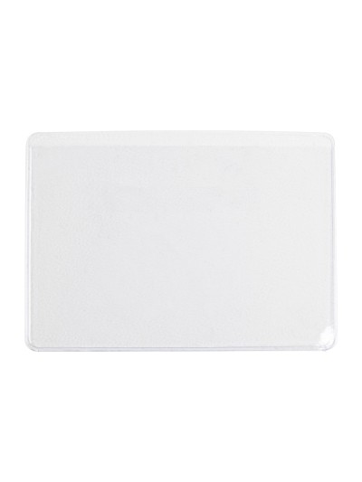 Funda portadocumento q-connect dni 130 micras pvc transparente con uñero 86x54 mm