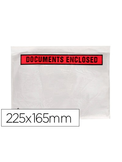 Sobre autoadhesivo q-connect portadocumentos 225x165 mm sin ventana paquete de 1000 unidades