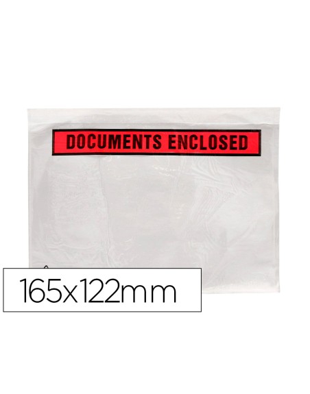 Sobre autoadhesivo q-connect portadocumentos 165x122 mm sin ventana paquete de 100 unidades