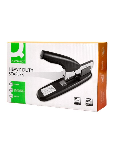 Grapadora q-connect kf02293 metalica capacidad 150 hojas color negro