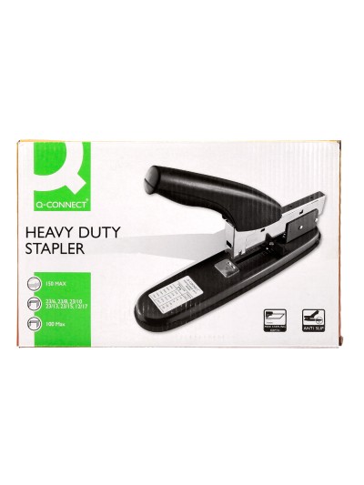 Grapadora q-connect kf02293 metalica capacidad 150 hojas color negro