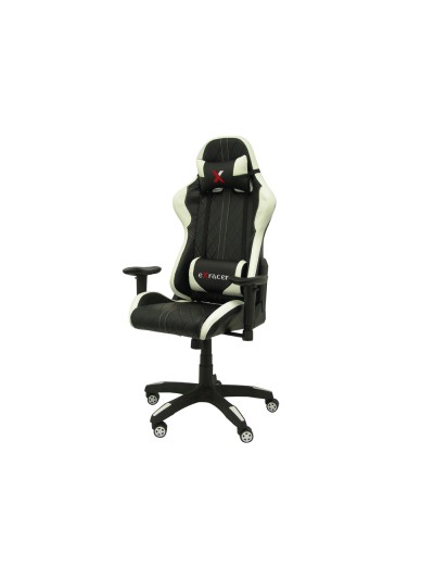 Silla pyc gaming chair giratoria similpiel regulable en altura negra 1200+80x670x670 mm