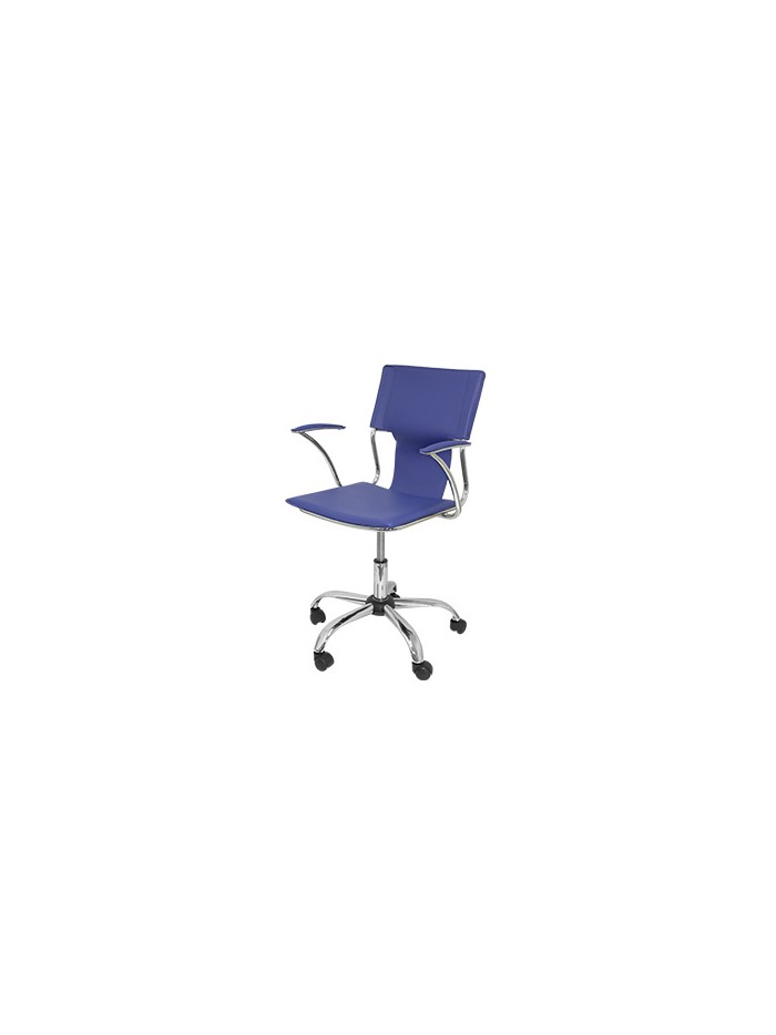 Silla giratoria pyc respaldo medio regulable en altura similpiel azul 860+90x480x440 mm Silla giratoria pyc respaldo medio regulable en altura similpiel azul 860+90x480x440 mm