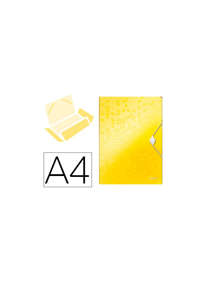Carpeta leitz wow gomas solapas polipropileno din a4 color amarillo Carpeta leitz wow gomas solapas polipropileno din a4 color amarillo