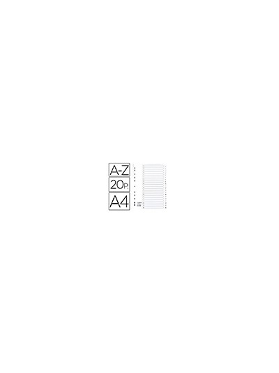 Separador exacompta cartulina blanca a-z juego de 20 separadores din a4 11 taladros