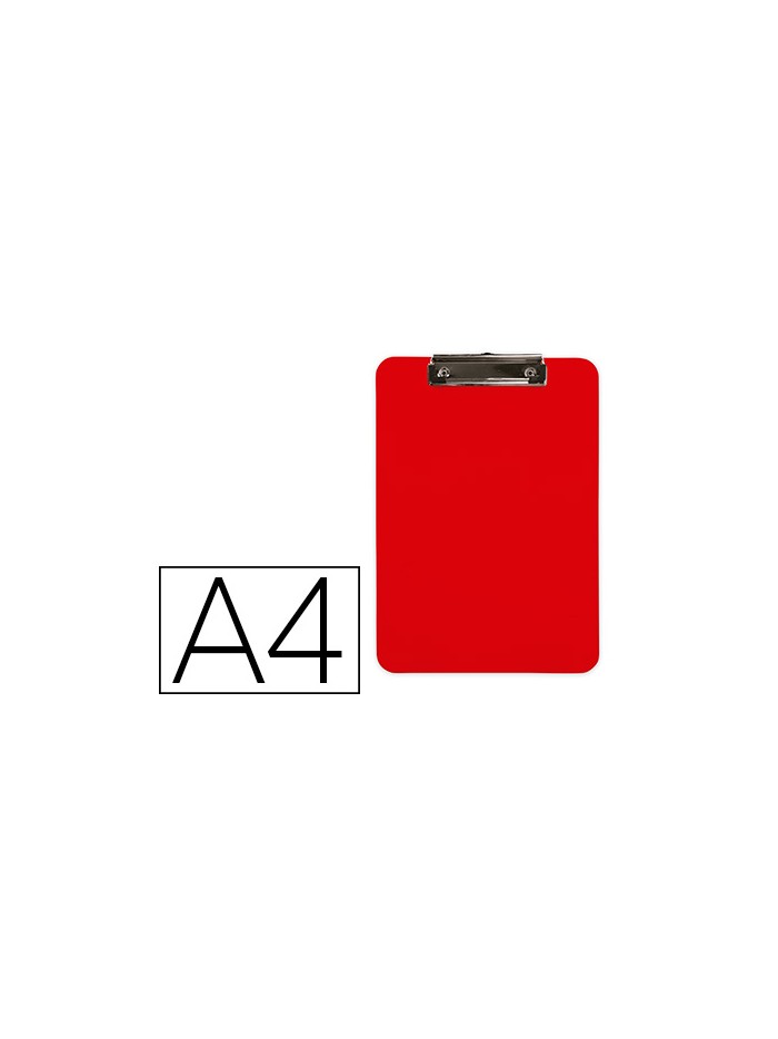 Portanotas q-connect plastico din a4 rojo 2,5mm Portanotas q-connect plastico din a4 rojo 2,5mm