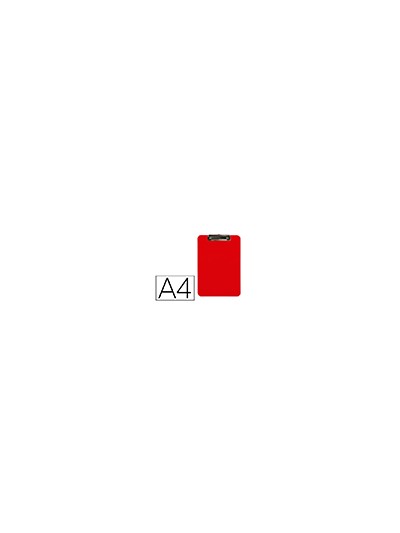 Portanotas q-connect plastico din a4 rojo 2,5mm