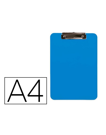 Portanotas q-connect plastico din a4 celeste 2,5mm