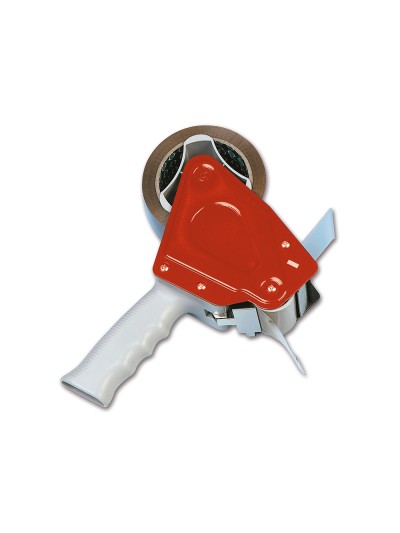 Portarrollo q-connect para embalaje para cintas de 66mt x 50mm incluye 2 rollos cinta marron