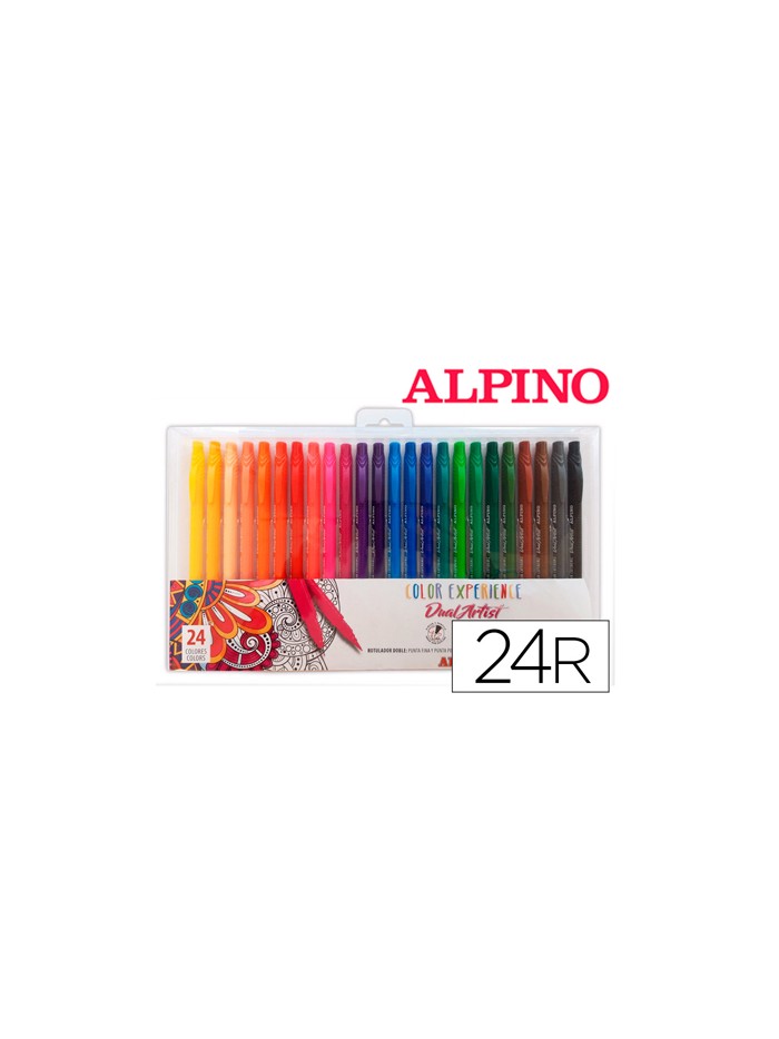 Rotulador alpino dual artist color experience estuche de 24unidades colores surtidos Rotulador alpino dual artist color experience estuche de 24unidades colores surtidos