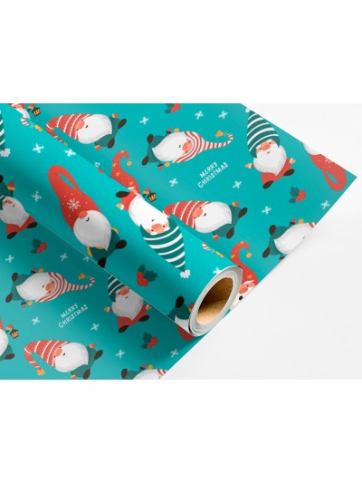 Papel de regalo liderpapel navidad rollo ancho 70 cm longitud 2 mt gramaje 60 gr diseños surtidos c-2024