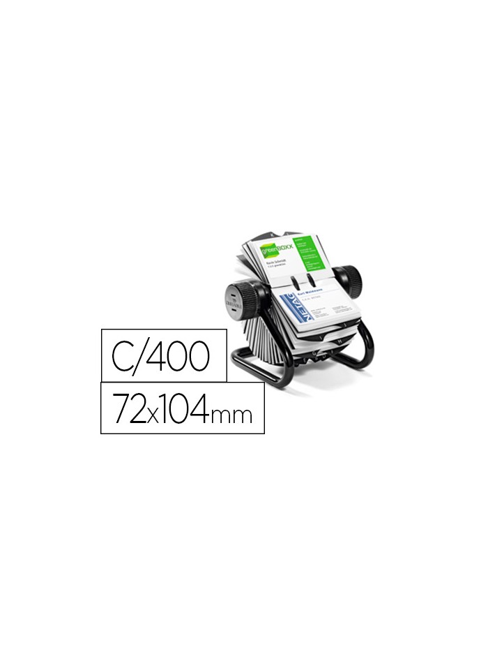 Tarjetero duraclip visifix rotatorio 200 fundas para 400 tarjetas 72x104 mm incluye separador az Tarjetero duraclip visifix rotatorio 200 fundas para 400 tarjetas 72x104 mm incluye separador az