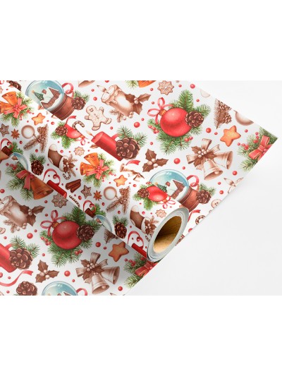 Papel de regalo liderpapel navidad rollo ancho 70 cm longitud 2 mt gramaje 60 gr diseños surtidos b-2024
