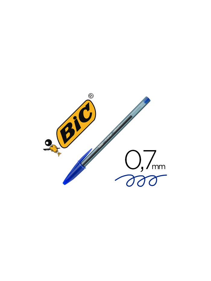 Boligrafo bic cristal ultrafine punta forma aguja 0,7 mm azul Boligrafo bic cristal ultrafine punta forma aguja 0,7 mm azul