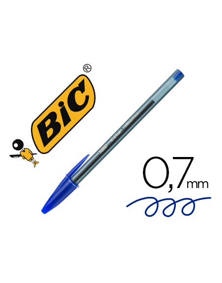 Boligrafo bic cristal ultrafine punta forma aguja 0,7 mm azul