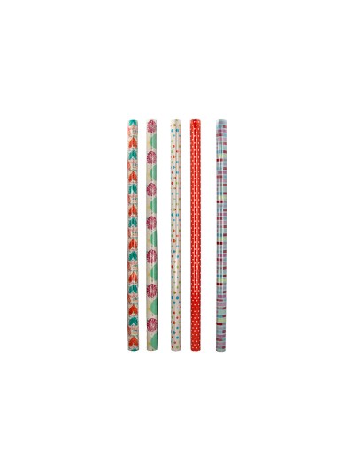 Papel de regalo liderpapel todo año rollo ancho 70 cm longitud 2 mt gramaje 60 gr diseños surtidos c-2024