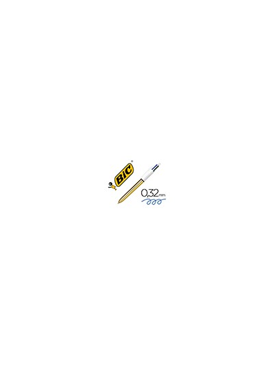Boligrafo bic cuatro colores shine oro punta de 1 mm