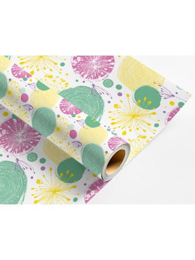 Papel de regalo liderpapel todo año rollo ancho 70 cm longitud 2 mt gramaje 60 gr diseños surtidos c-2024