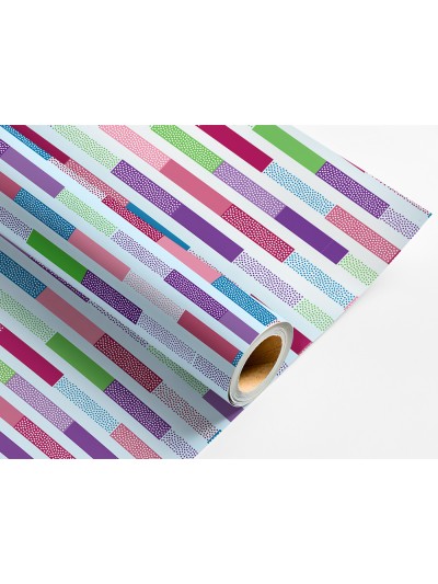 Papel de regalo liderpapel todo año rollo ancho 70 cm longitud 2 mt gramaje 60 gr diseños surtidos c-2024