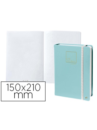 Libreta quo vadis life journal infinite dots puntos 15x21 cm 224 hojas tapa similpiel verde