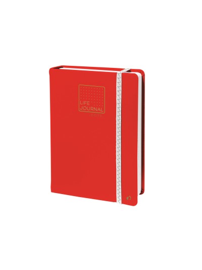 Libreta quo vadis life journal infinite dots puntos 15x21 cm 224 hojas tapa similpiel rojo