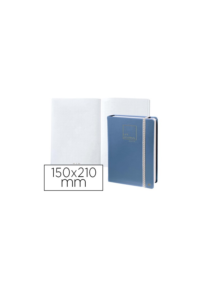 Libreta quo vadis life journal infinite dots puntos 15x21 cm 224 hojas tapa similpiel azul Libreta quo vadis life journal infinite dots puntos 15x21 cm 224 hojas tapa similpiel azul