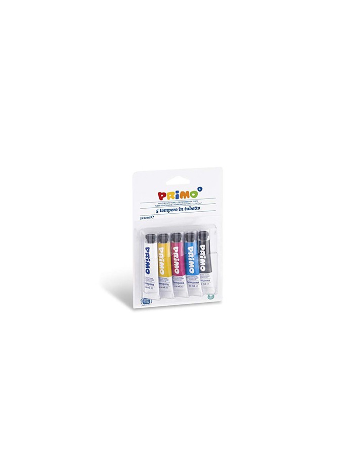 Tempera primo en tubo aluminio de 12 ml blister de 5 colores surtidos Tempera primo en tubo aluminio de 12 ml blister de 5 colores surtidos