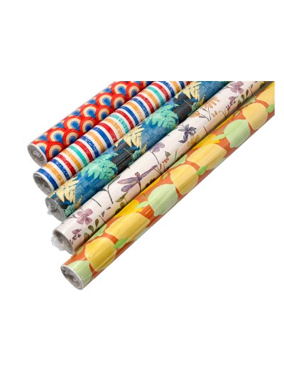 Papel de regalo liderpapel todo año rollo ancho 70 cm longitud 2 mt gramaje 60 gr diseños surtidos b-2024