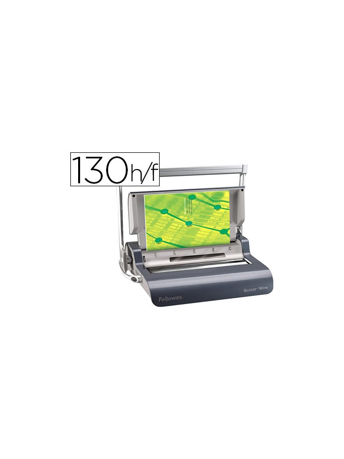Encuadernadora para espiral wire fellowes quasar doble espiral perfora 15 hojas a4 encuaderna hasta 130 hojas Encuadernadora para espiral wire fellowes quasar doble espiral perfora 15 hojas a4 encuaderna hasta 130 hojas