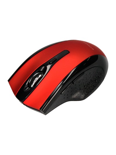 Raton q-connect optico inalambrico 1000 dpi receptor usb 2,4 ghz rojo