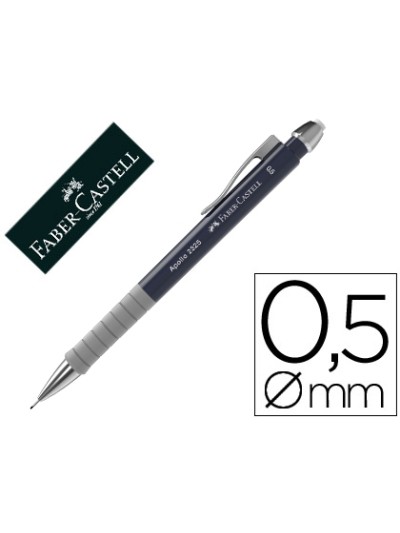 Portaminas faber castell 0,5 mm apollo retractil color azul oscuro