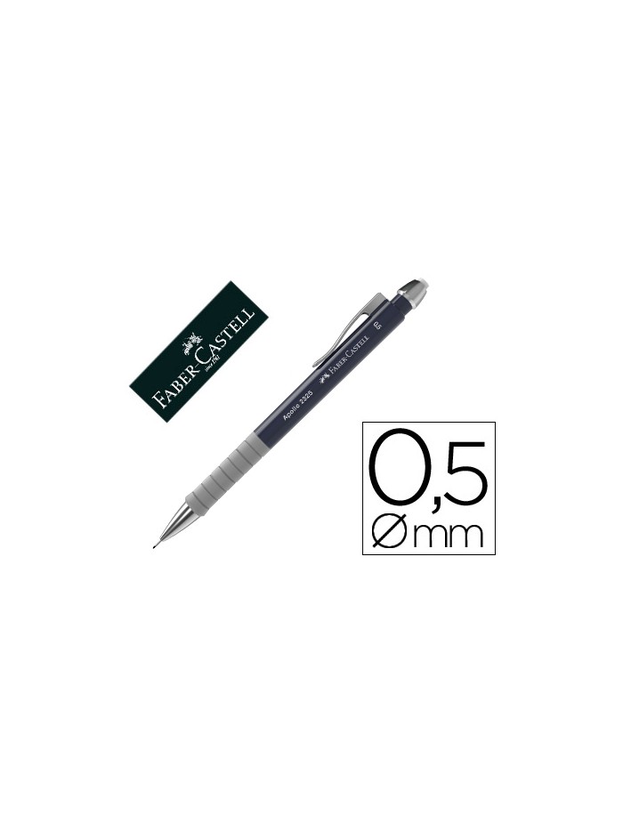 Portaminas faber castell 0,5 mm apollo retractil color azul oscuro Portaminas faber castell 0,5 mm apollo retractil color azul oscuro