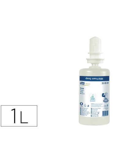 Jabon en espuma tork s4 rehidratante aroma delicado bote de 1000 ml