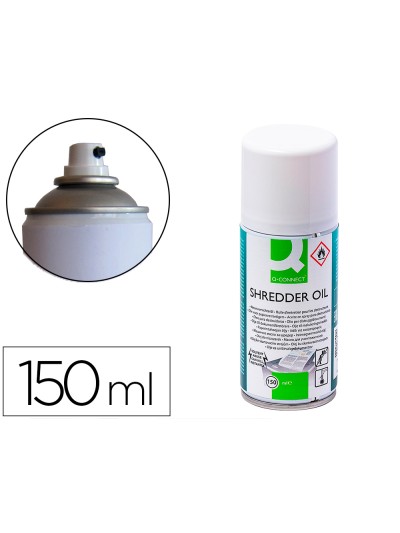Aceite lubricante q-connect en spray para destructora de documentos bote de 150 ml