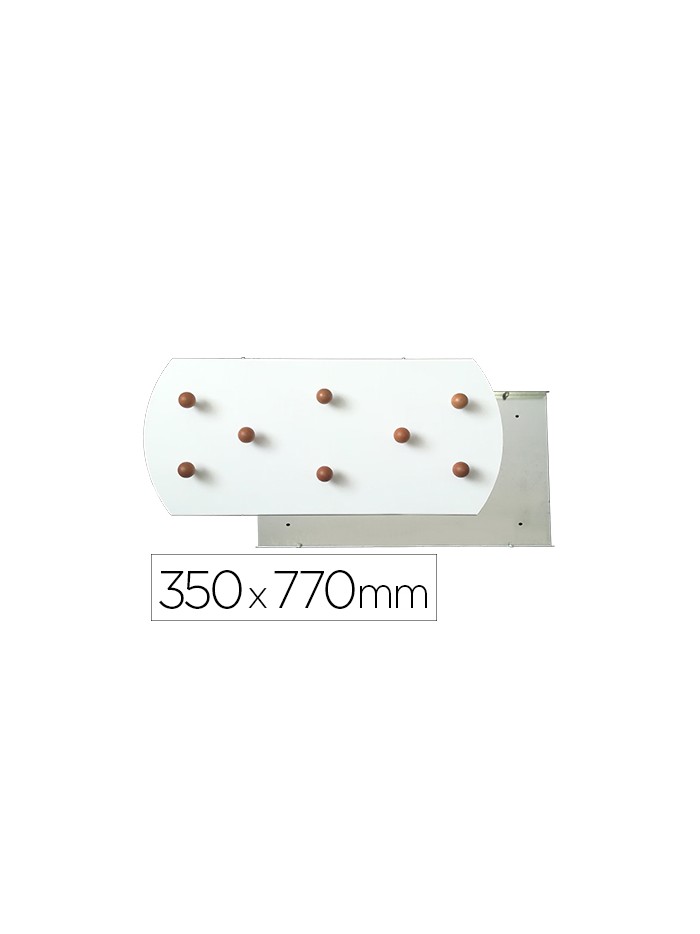 Perchero sie pared blanco 8 colgadores madera haya 350x770 mm Perchero sie pared blanco 8 colgadores madera haya 350x770 mm