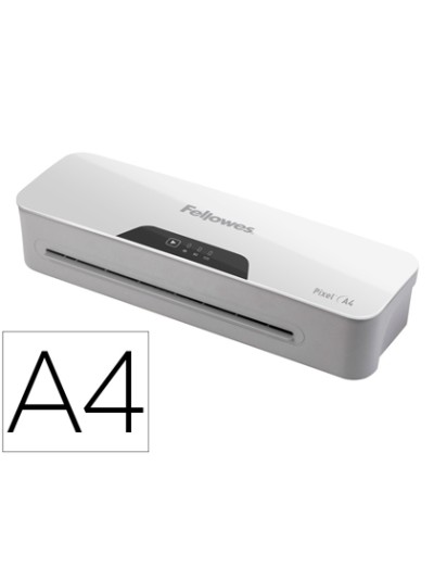 Plastificadora fellowes pixel din a4 2 rodillos sistema antiatasco apagado automatico hasta 125 mc