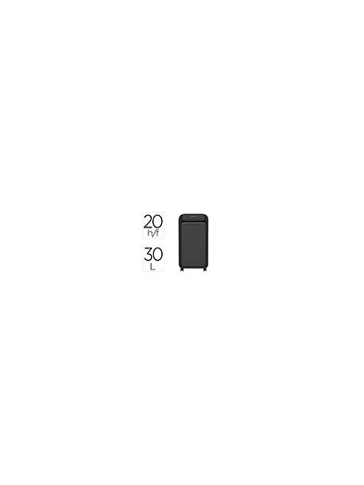 Destructora de documentos fellowes lx221 capacidad de corte 20h seguridad p5 clips grapas y tarjetas 30l negra