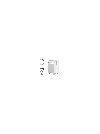Destructora de documentos fellowes lx211 capacidad de 15 hojas seguridad p5 blanca papelera 23 l grapas