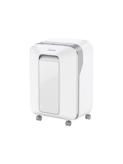 Destructora de documentos fellowes lx201 capacidad de 12 h seguridad p5 clips grapas y tarjetas 23l blanca