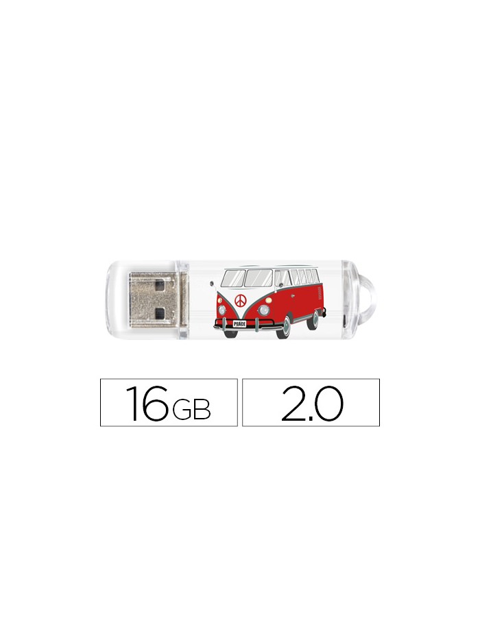 Memoria usb techonetech flash drive 16 gb 2.0 camper van-van Memoria usb techonetech flash drive 16 gb 2.0 camper van-van