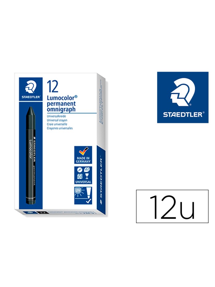 Cera staedtler para marcar negro lumocolor permanente omnigraph 236 caja de 12 unidades Cera staedtler para marcar negro lumocolor permanente omnigraph 236 caja de 12 unidades