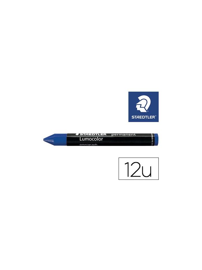 Cera staedtler para marcar azul lumocolor permanente omnigraph 236 caja de 12 unidades Cera staedtler para marcar azul lumocolor permanente omnigraph 236 caja de 12 unidades