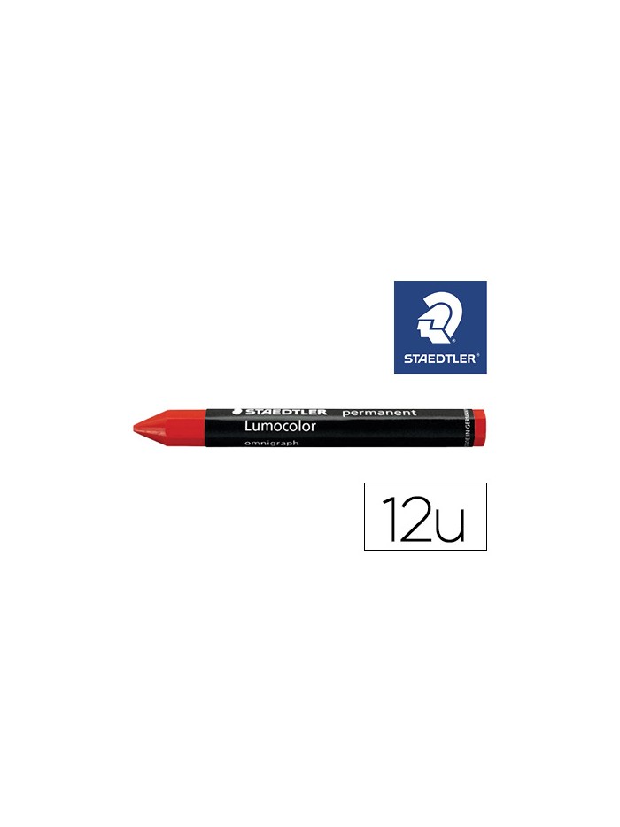 Cera staedtler para marcar rojo lumocolor permanente omnigraph 236 caja de 12 unidades Cera staedtler para marcar rojo lumocolor permanente omnigraph 236 caja de 12 unidades