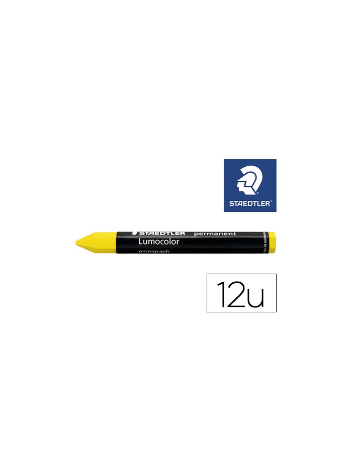 Cera staedtler para marcar amarillo lumocolor permanente omnigraph 236 caja de 12 unidades Cera staedtler para marcar amarillo lumocolor permanente omnigraph 236 caja de 12 unidades