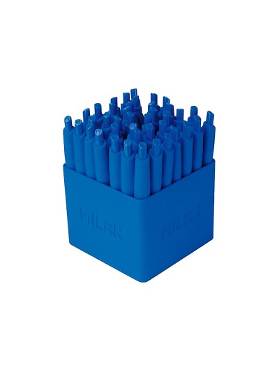 Boligrafo milan p1 expositor retractil 1 mm touch mini azul expositor de 40 unidades