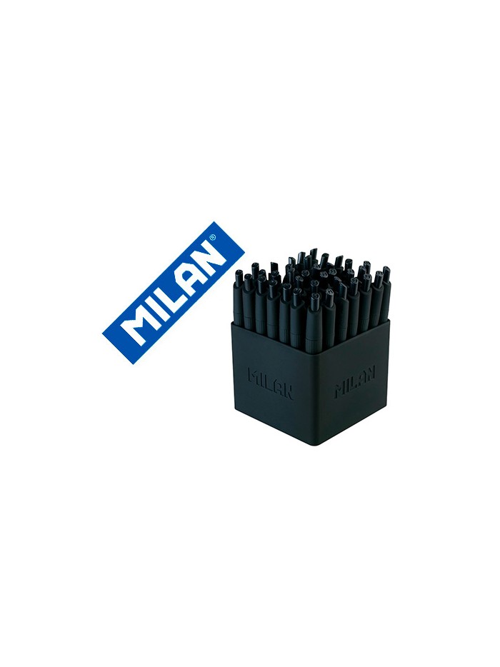 Boligrafo milan p1 retractil 1 mm touch mini negro expositor de 40 unidades Boligrafo milan p1 retractil 1 mm touch mini negro expositor de 40 unidades