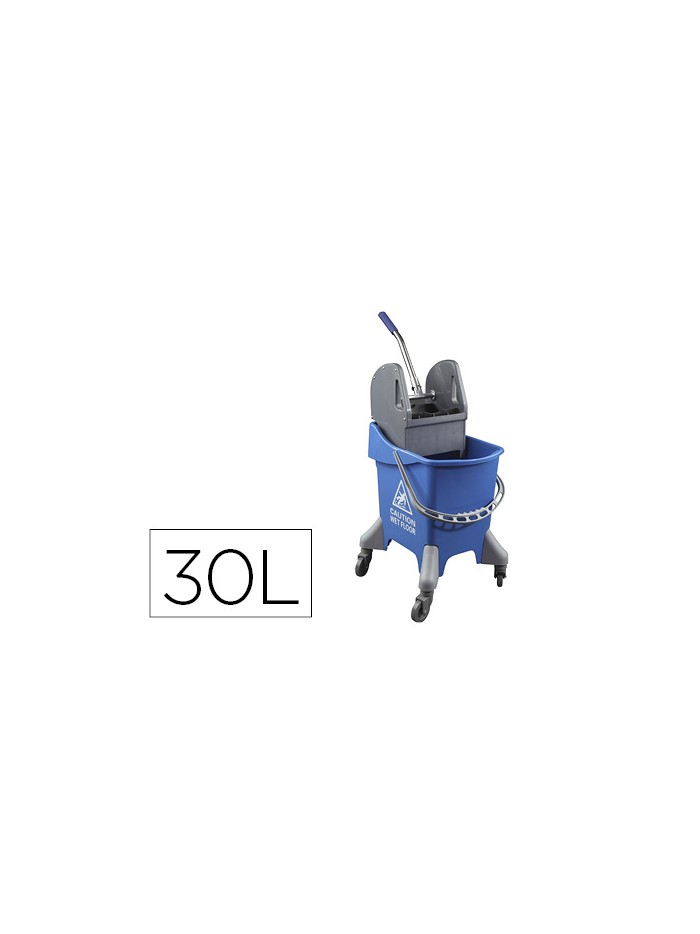 Carro de limpieza con bastidor y escurridor con 4 ruedas 32 l azul 455x370x970 mm Carro de limpieza con bastidor y escurridor con 4 ruedas 32 l azul 455x370x970 mm