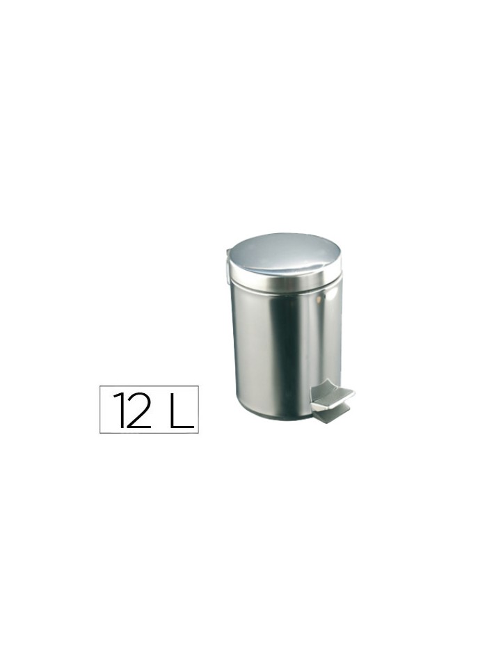 Papelera con pedal acero inoxidable brillo 12 l 400x250x300 mm Papelera con pedal acero inoxidable brillo 12 l 400x250x300 mm