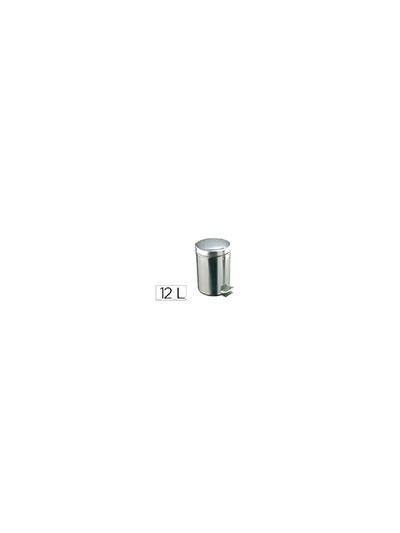 Papelera con pedal acero inoxidable brillo 12 l 400x250x300 mm